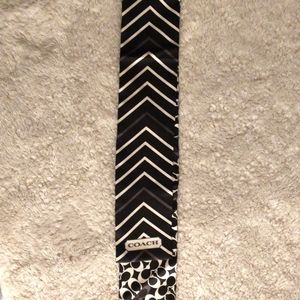 Coach Neck Tie for Women Black & White